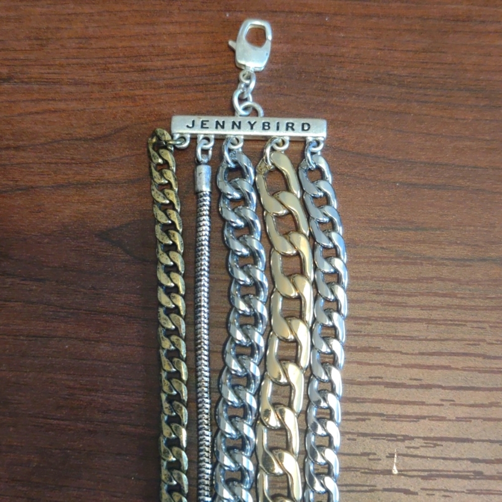 Jenny Bird Silver and Gold Chain Bracelet - Picture 3 of 7